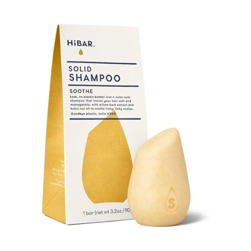 HIBAR Soothe Shampoo Bar, Dandruff Shampoo for Itchy, Dry Scalp Relief, Color-Safe Bar Shampoo, Improves Scalp Health, Eco-Friendly Packaging