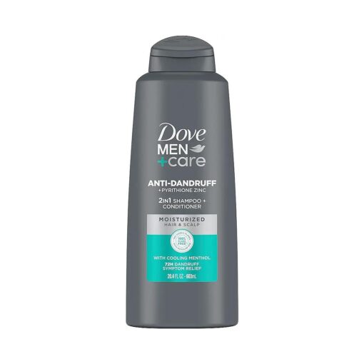 DOVE MEN + CARE DermaCare Scalp 2-in-1 Shampoo and Conditioner Dandruff Defense for Dry Scalp Hair Care and Dandruff Treatment Made with Pyrithione Zinc 20.4 oz