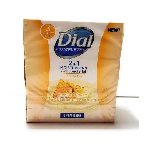 Dial Complete 2in1 Moisturizing & Antibacterial Beauty Bar, Manuka Honey, 3 Bars