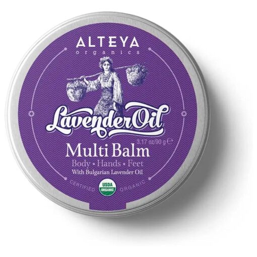 Alteya Organics Multi Balm Lavender 3.4 Oz/100mL - USDA Certified Organic, For Body, Hands and Feet