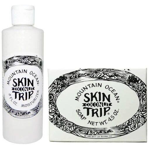 Skin Trip Moisturizer and Skin Trip Soap ( Coconut ) Bundle with Aloe Vera, 8 oz, and 4.5 oz .