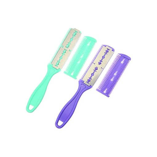 Hair Cutter Comb, Dual Side Haircut Scissor Hair Cutting Trimming Comb, with Stainless Steel Blade Hair Grooming Shaper Tool, for Long or Short Hair