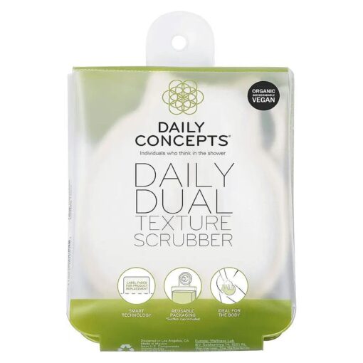 Daily Dual Texture Scrubber - Daily Concepts - Regular Texture Where You Need More Exfoliation And Soft Texture For The More Gentle Parts Of Your Body