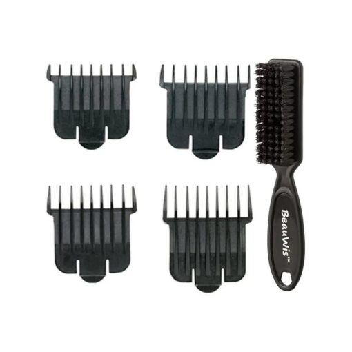 Andis 4 Snap-on Combs Attachment Set for T-Blade with a BeauWis Blade Brush