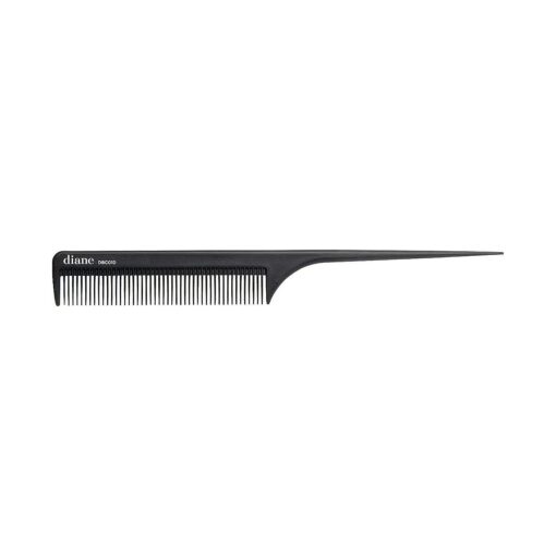 Diane Dbc010 Carbon Rat Tail Comb, Black, 8 Inch