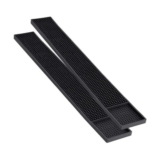 Noverlife 2PCS Rubber Bar Mats, Non-Slip Bar Service Spill Mat Bar Table Mat Restaurant Kitchen Counter Bar Pad, Anti-Skid Heat Resistant Barber Station Mat for Hair Salon