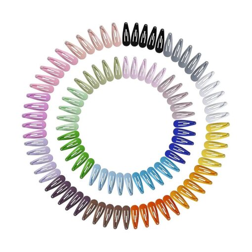 Snap Mini Hair Clips, 100PCS Premium Kids Barrettes Metal Non Slip Hair Bow Clips for Girls Toddler, 1.2 Inch 20 Colors