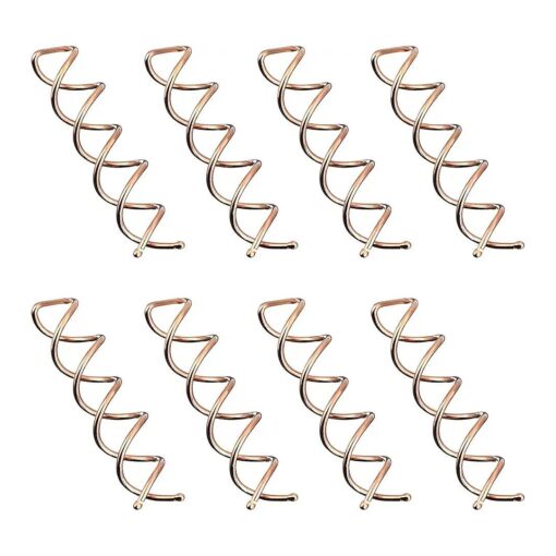 eBoot Spiral Hair Pin Spin Pin Spiral Hair Clip Spin Clip Bun Stick Pick for DIY Hair Style 20 Pack ( Rose Gold )