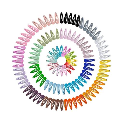 Premium Snap Mini Hair Clips, 120PCS Kids Barrettes Metal Non Slip Hair Bow Clips for Girls Toddlers Hair Accessories ( 1.2 Inch 30 colors )