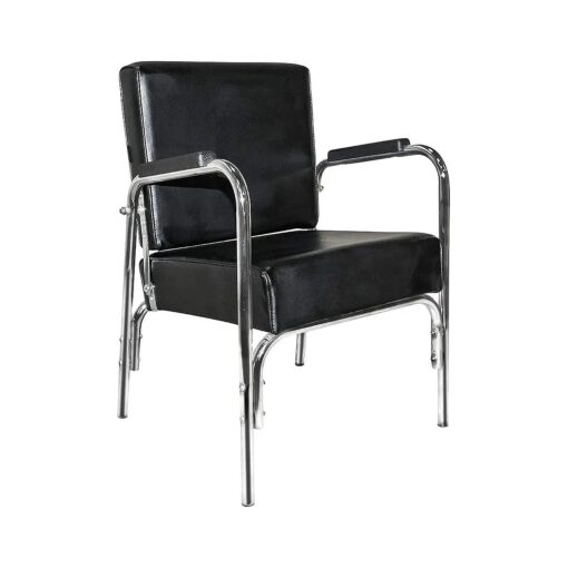 Chromium 'Ella ' Professional Auto Recline Shampoo Chair [ 5028 ] by PureSana, Premium Vinyl Material, High Density Foam Cushions and Durable Steel Construction .