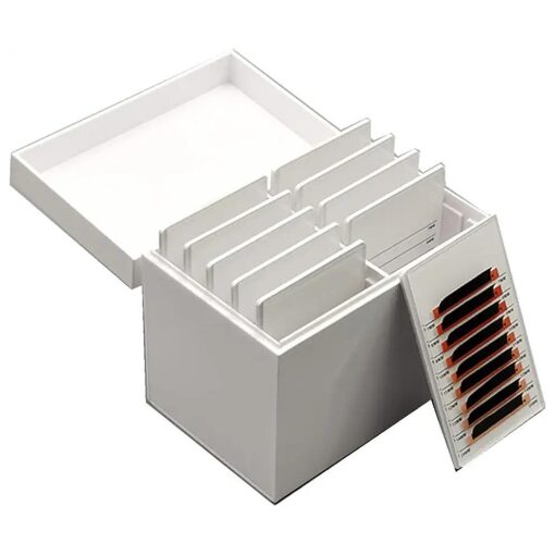 Acrylic Eyelash Storage Box, 10 Layers False Eyelashes Glue Pallet Holder Display Grafting Eye lashes Extension Close-Packed Display with 10 Pallets Makeup Organizer