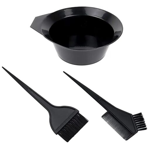 1st Choice Hair Dye Color Brush and Bowl Set, Tint Comb for Hair Tint Dying Coloring Applicator, ( 2 brushes+Mixing Bowl )