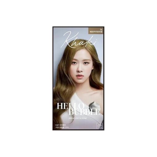 MISEENSCENE Hello Bubble Hair Easy At-Home Color with Hair Ampoule for Hair Protection Vivid Color ( Ash Khaki Brown )