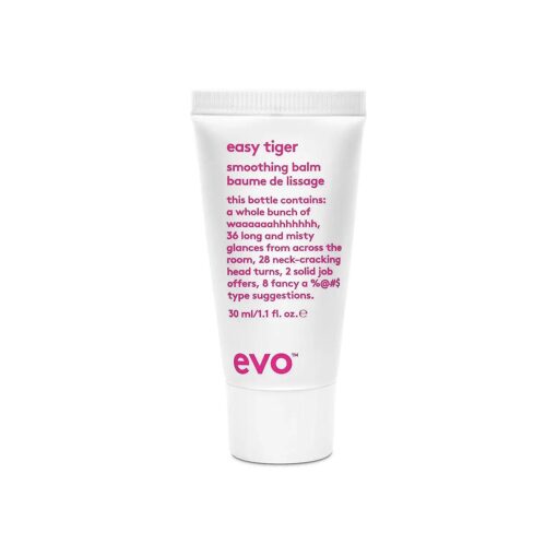 EVO Easy Tiger Smoothing Hair Balm - Hold Styling Balm for All Hair Types - Provides Hair Smoothing & Reduces Frizz