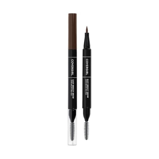 COVERGIRL - Easy Breezy Brow 24HR Brow Ink Pen ( tm ), dual applicator, ultra-precise felt-tip, spoolie comb, water-resistant, lightweight, 100 % Cruelty-Free