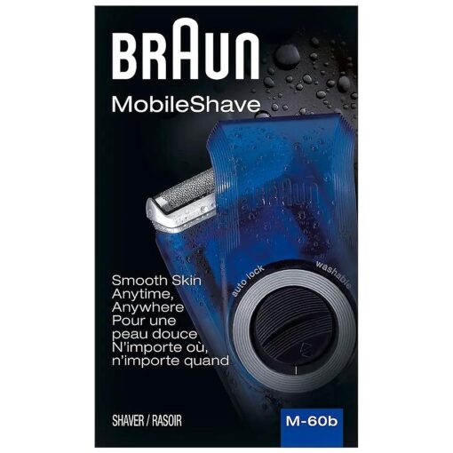 Braun Electric Razor for Men, M60b Mobile Electric Foil Shaver, Washable