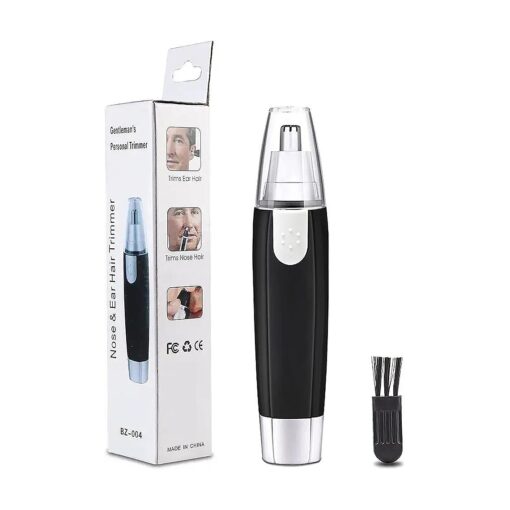 Ear and Nose Hair Trimmer Clipper - Painless Eyebrow Facial Hair Trimmer for Men Women, Battery-Operated and Waterproof Cutter Easy Cleaning ( Black )