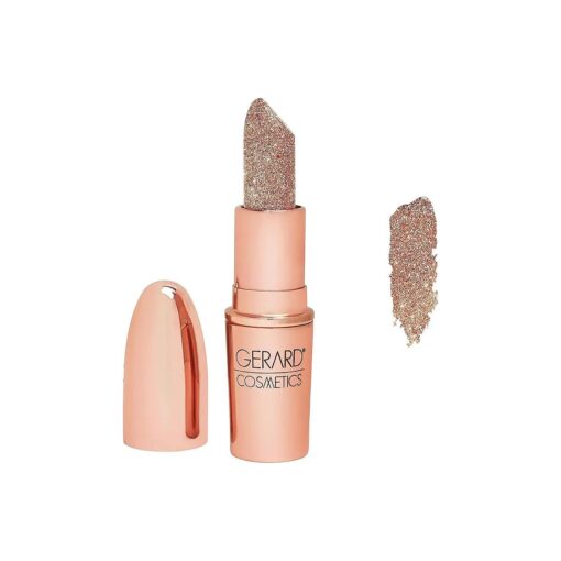 Gerard Cosmetics Glitter Lipstick ( Hollywood Blvd ) | Nude Pink Lipstick with Sparkling Metallic Glitter | Long Lasting, Smooth Formula | Highly Pigmented Opaque Color | Cruelty Free & Made in USA