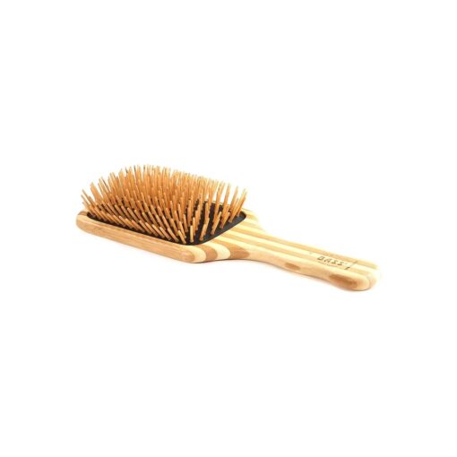 Bass Brushes | The Green Brush | Bamboo Pin + Bamboo Handle Hair Brush | Large Paddle