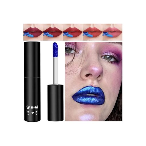 5 Colors Lip Stain, Peel Off Lip Stain Lip Tint, Tear Off Lipstick Waterproof Long Lasting Peel Reveal, Tattoo Color Lip Gloss, Non-stick Cup Lip Stain Tint Lip Makeup for Women Girls