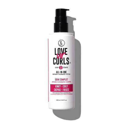 LUS Brands All-in-One Styler for Kinky-Coily Hair 8.5 oz - Repair, Hydrate, Style One Easy Step - For Natural Textures - No Crunch Non-Sticky with Shea Butter & Moringa