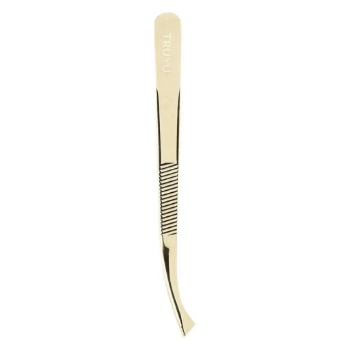 10-1015 24ct Gold Plated Easy View Slant Tweezer - Perfect For Facial Hair Removal For Women and Eyebrow Tweezers., Silver