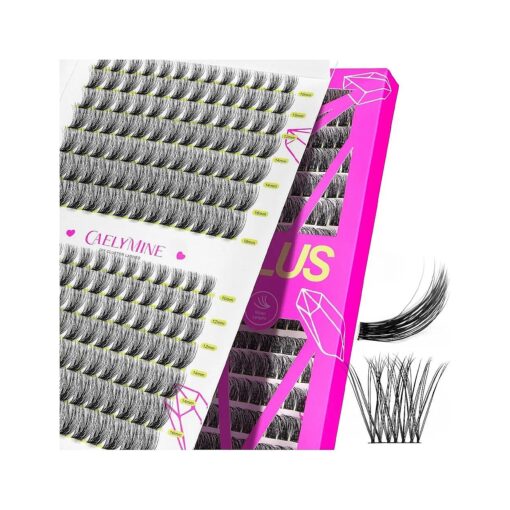 Eyelash Clusters, 168pcs D Curl Lash Clusters Reusable Lash Extension Clusters, Super Thin Band DIY Lash Extension at Home Easy to Apply Natural Look ( Style3 0.07 10-16mm Mix )