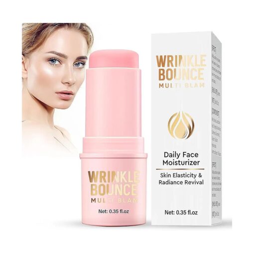 Multi Balm Stick for Facial Moisturizer, Effectively Fade Fine Lines Wrinkle Bounce Multi Balm, Hydrating & Moisturizing Multifunctional Lip Balm Suitable for Face and Body