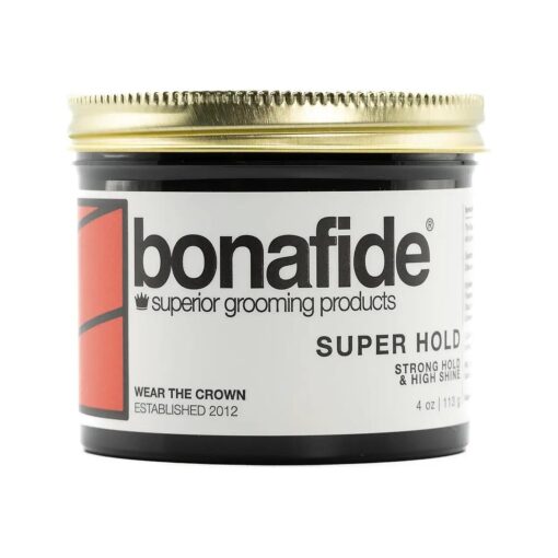 Super Hold, 4 oz, | Strong Hold High Shine, Water-Base Pomade, Non-Flaking Easy to Wash out Formula, Light Grapefruit Fragrance