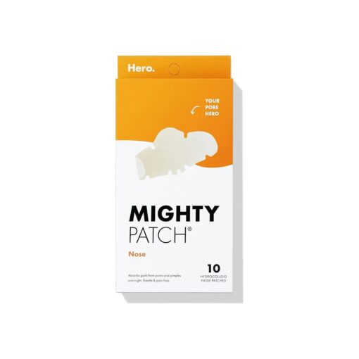 Mighty Patch ( tm ) Nose Patch from Hero Cosmetics - XL Hydrocolloid Pimples, Zits and Oil - Dermatologist-Approved Overnight Pore Strips to Absorb Acne Nose Gunk ( 10 Count )