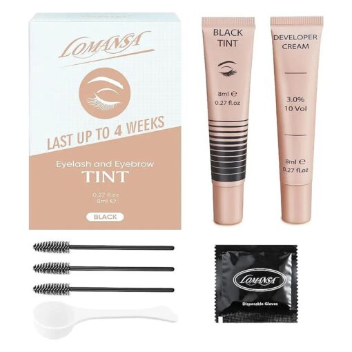 Lash Color Kit - Professional Eyelash and Brow Color with Natural Black Effects, Safe & Easy to Use 8ml