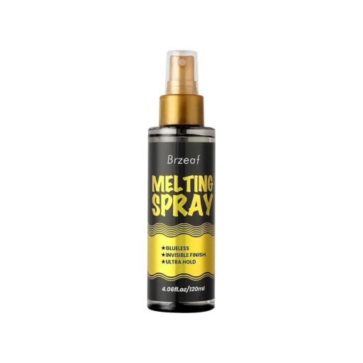 Lace Melting Spray And Holding Spray ( 120ml ), Extreme Hold Melting Spray For Lace Wigs, Glueless, Strong Natural Finishing Hold, Dries Quickly, Wig Melting Spray & Hair Adhesive for Wigs