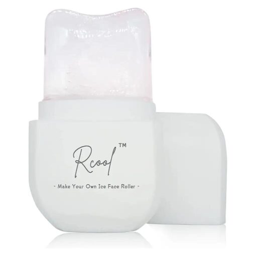 Ice Roller For Face Eyes and Neck, Rcool Revolutionary Diamond Ice Face Roller To Brighten Skin & Enhance Your Natural Glow/De-puff Eye Bags Shrink Pores and Lubricate the Skin, ( White )