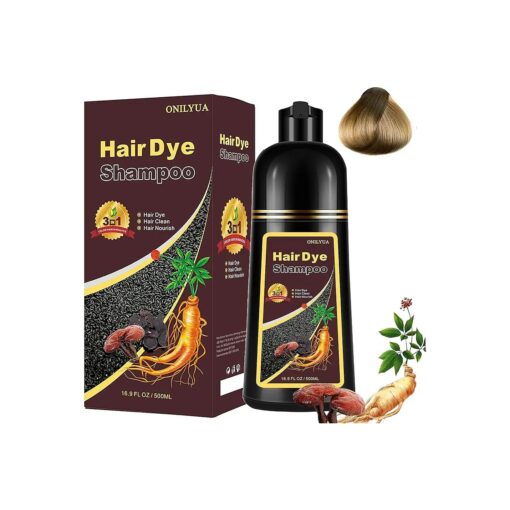 Chestnut Brown Hair Color Shampoo - Instant Brown Hair Dye Shampoo 3 in 1 for Women & Men, Herbal Brown Shampoo Easy to Use & Long Lasting Brown Hair Shampoo 16.90 Fl OZ ( Chestnut Brown )