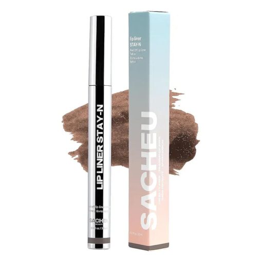 Sacheu Lip Liner Stay-N - Peel Off Lip Liner Tattoo, Peel Off Lip Stain, Long Lasting Lip Stain Peel Off, Infused with Hyaluronic Acid & Vitamin E, cLOVER