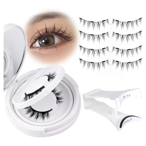 Magnetic Eyelashes with Applicator Magnetic Lashes Natural Look Manga Lashes Magnetic False Eyelashes 2 Pairs Reusable Magnetic Eye Lashes Set No Glue or No Liner Needed Eyelashes by CORUSCATE