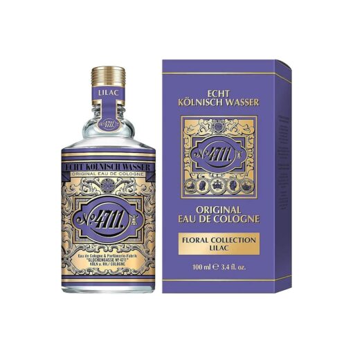 4711 Floral Collection Lilac for Unisex Eau de Cologne Spray, 3.4 Ounce