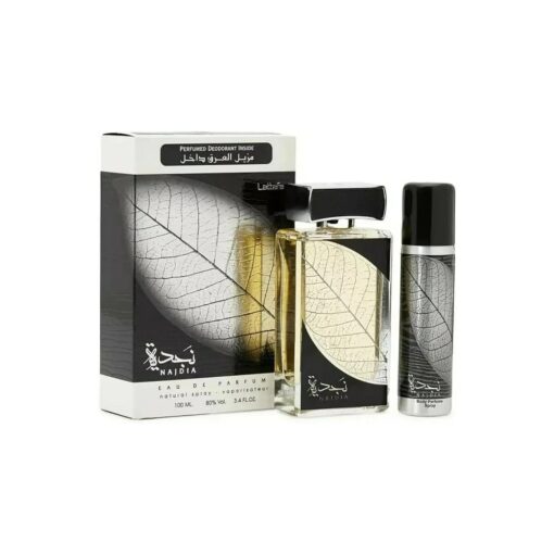 Lattafa Perfumes Najdia 2 Piece Set for Men ( 3.4 Ounce Eau de Parfum Spray + 1.7 Ounce Deodorant Spray )