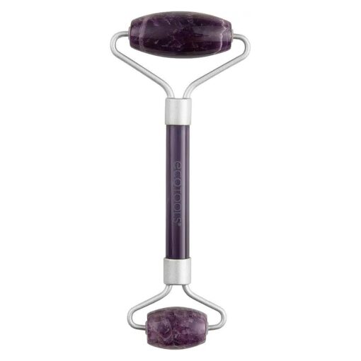 EcoTools Amethyst Facial Roller, Real Stone Face Roller & Massager, Skincare & Sculpting Tool, Reduces Puffiness & Dark Circles, Eco-Friendly Beauty Tool, Vegan & Cruelty-Free, 1 Count