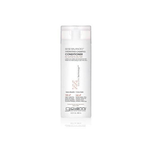 GIOVANNI Eco Chic 50:50 Balanced Hydrating Conditioner, 8.5 fl oz, Vegan, Sulfate & Paraben Free, Color Safe, Moisturizing for Normal to Dry Hair