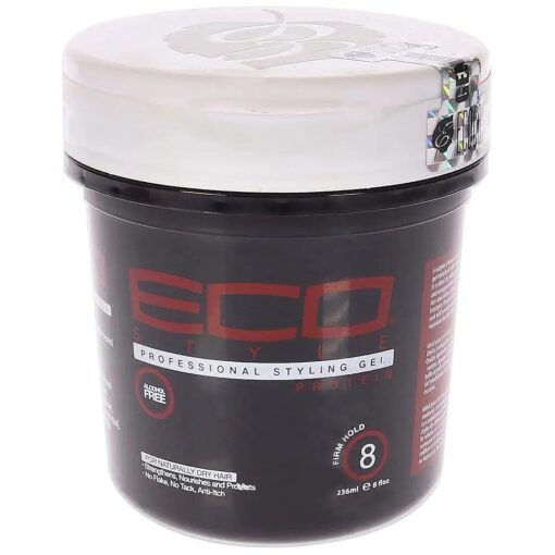 Ecoco Eco Style Gel - Protein - Firm Hold - Nourishes And Fortifies Hair - Ideal For Roller Sets And Wraps - Helps Strengthen And Protect Dry Or Naturally Coarse Hair - Anti-Itch And No Flaking - 8 Oz