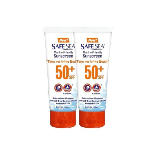 Anti-Jellyfish Sting Protective Lotion - Sunscreen - Sunblock - Sea Lice - Jelly Fish - 50SPF Adults ( Tube 3.4 oz 2 pack )