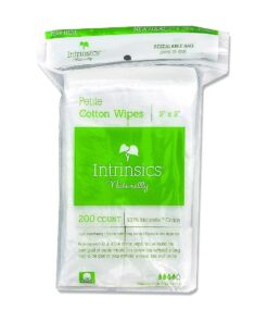 Intrinsics Petite Cotton Wipes - 2" x2", 4-ply 100 % Cotton, 200 Count