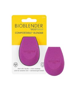 EcoTools Bioblender Makeup Sponge, Compostable Makeup Blending Sponge, Eco-Friendly, For Liquid & Cream Foundation, Base Makeup Coverage, Cruelty Free, Latex Free & Vegan, Purple, 1 Count