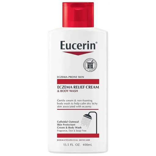 Eucerin Eczema Relief Cream & Body Wash, Eczema Body Wash, Cream Body Wash, 13.5 Fl Oz Bottle