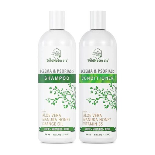 Eczema Psoriasis Shampoo & Conditioner Set for Men & Women - Anti Dandruff Shampoo for Dry Scalp & Hair - Seborrheic Dermatitis Shampoo for Itchy Scalp Treatment - Eczema Shampoo for Scalp Psoriasis