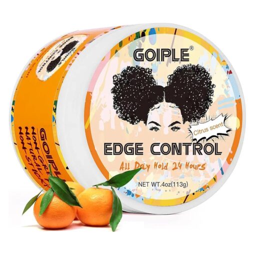 Edge Control Wax for Black Women Strong Hold Non-greasy Edge Smoother Edge Control for Black Hair No Flaking, Edge Fixer Wax No White Residue, Shine, Hair Gel for Women Edge Control Wax ( Citrus Scent )