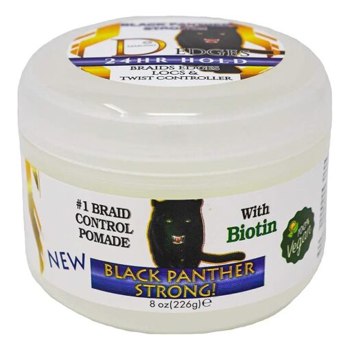 The Roots Naturelle BLACK PANTHER STRONG - VEGAN - Edge and Braid Control POMADE 8 oz, Styling Gel, Great for Curly Hair, Firm Hold for Natural Hairstyles