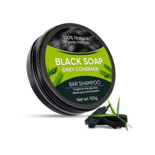 Black Soap Gray Hair Coverage Soap, Effective Black Hair Soap, Suitable for Improving Gray and White Hair Bar Soap, Deep Cleansing Hair and Scalp, Promote Hair Growth, Prevent Hair Loss