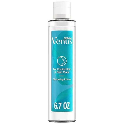 Gillette Venus for Facial Hair & Skin Care Cleansing Primer for Dermaplane Prep, 6.7oz, Use Before Eyebrow Razor, Dermaplaning Oil, Dermaplane Moisturizer, Dermaplaning Cleanser and Face Wash